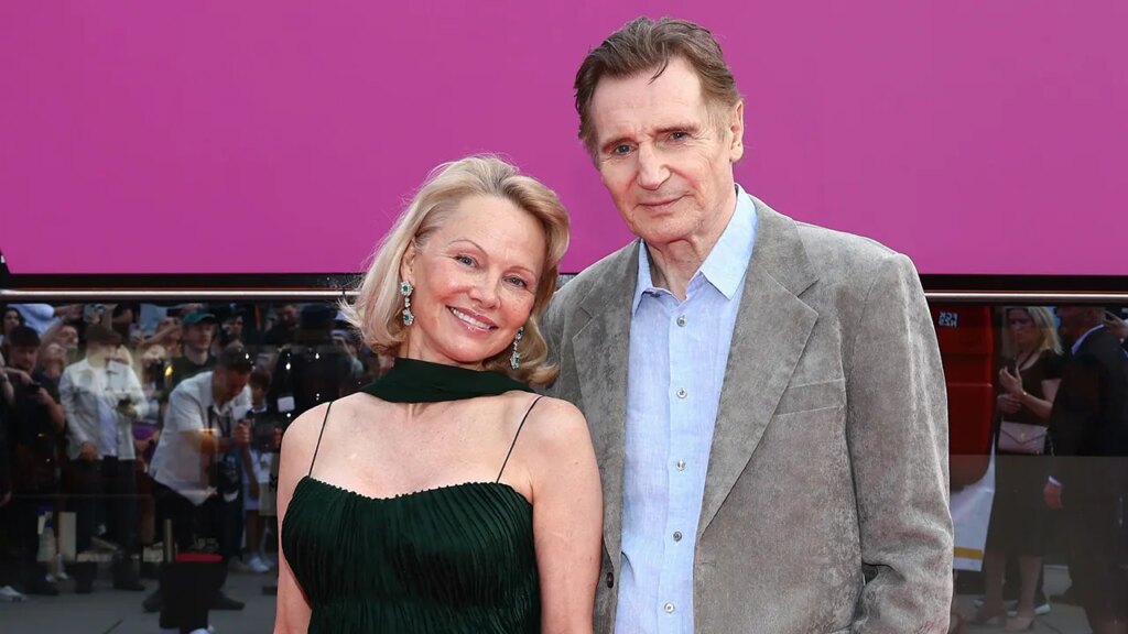Liam Neeson Pamela Anderson kisses a few months after dating dating